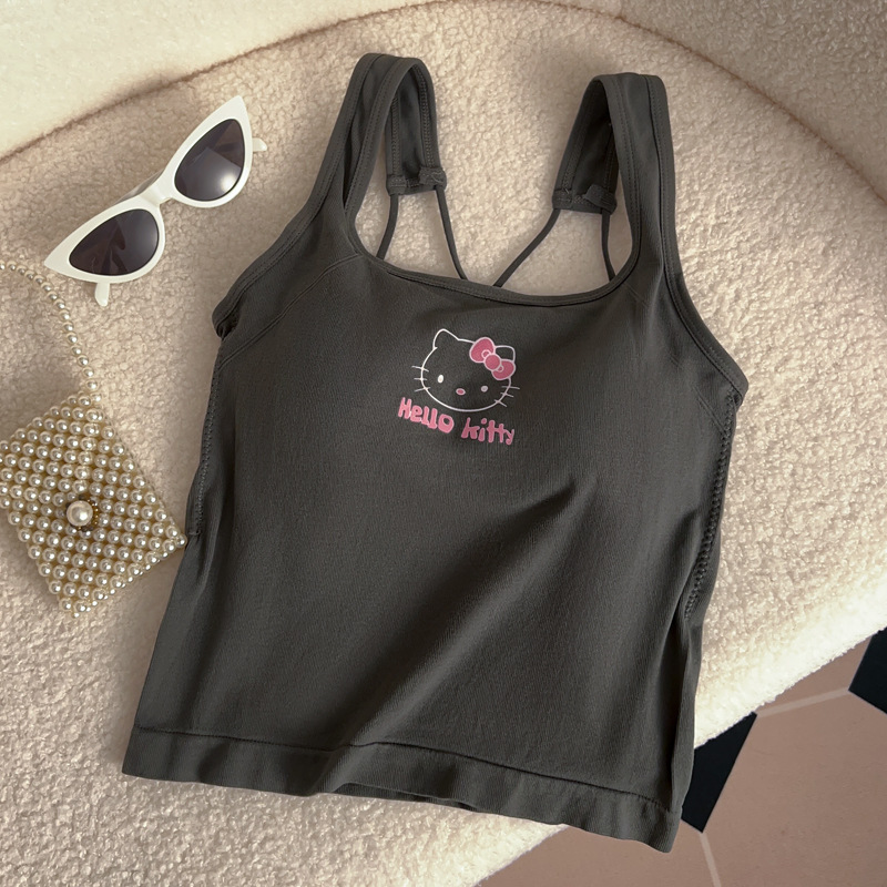Summer Clothing Juniors - Anime Hello Kitty Moda Damska Odzież