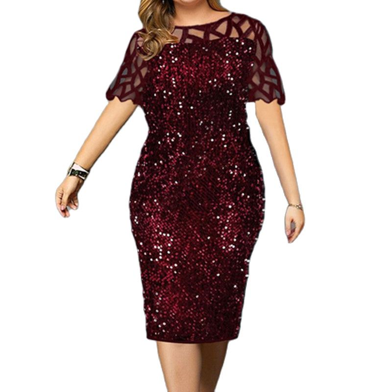 Summer Clothing For 70 Year Old Woman - 2022 Błyszczące sukienki imprezowe dla kobiet