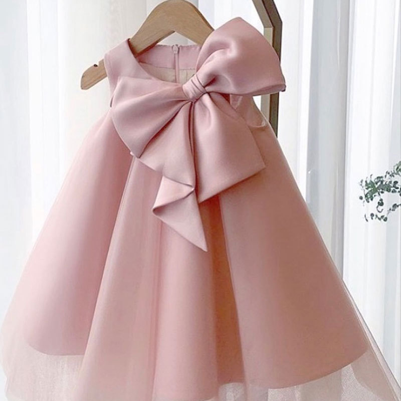 Summer Clothing Baby Girl - Letnia duża kokarda dziewczynka sukienka 1