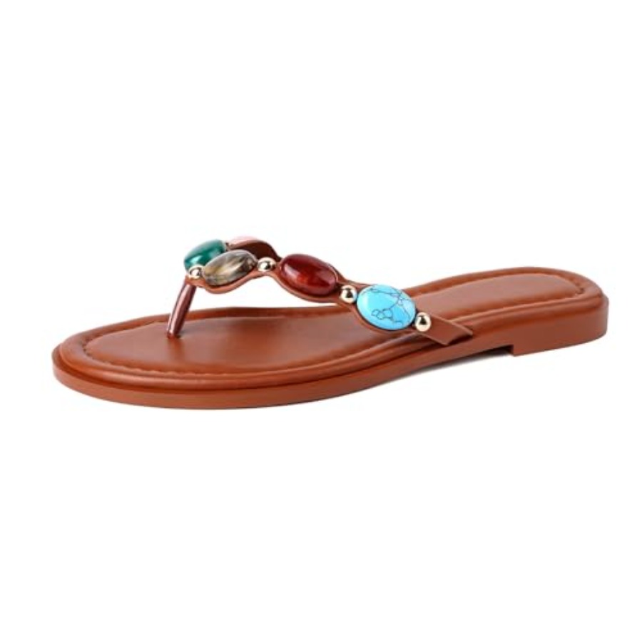 Flip Flop Jeweled - Klapki z ozdobnymi zdobieniami dla kobiet,