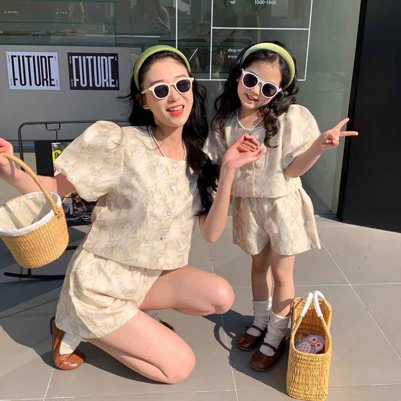 Summer Clothing Baby Girl - Mama i córka równe zestawy ubrania