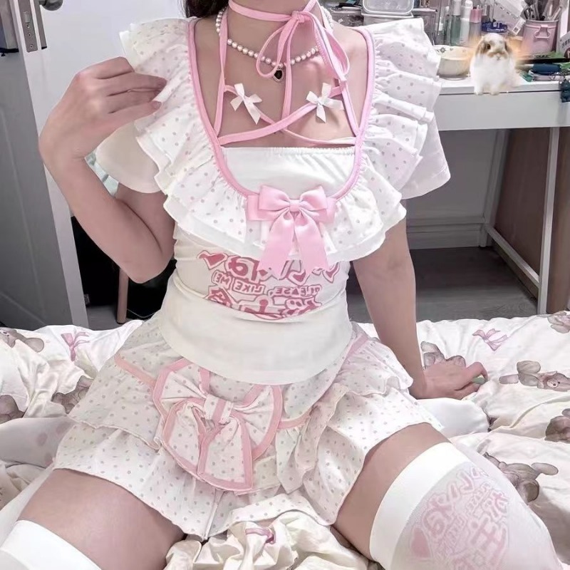 Summer Clothing Juniors - Y2k odzież damska subkulturowy nadruk Kawaii