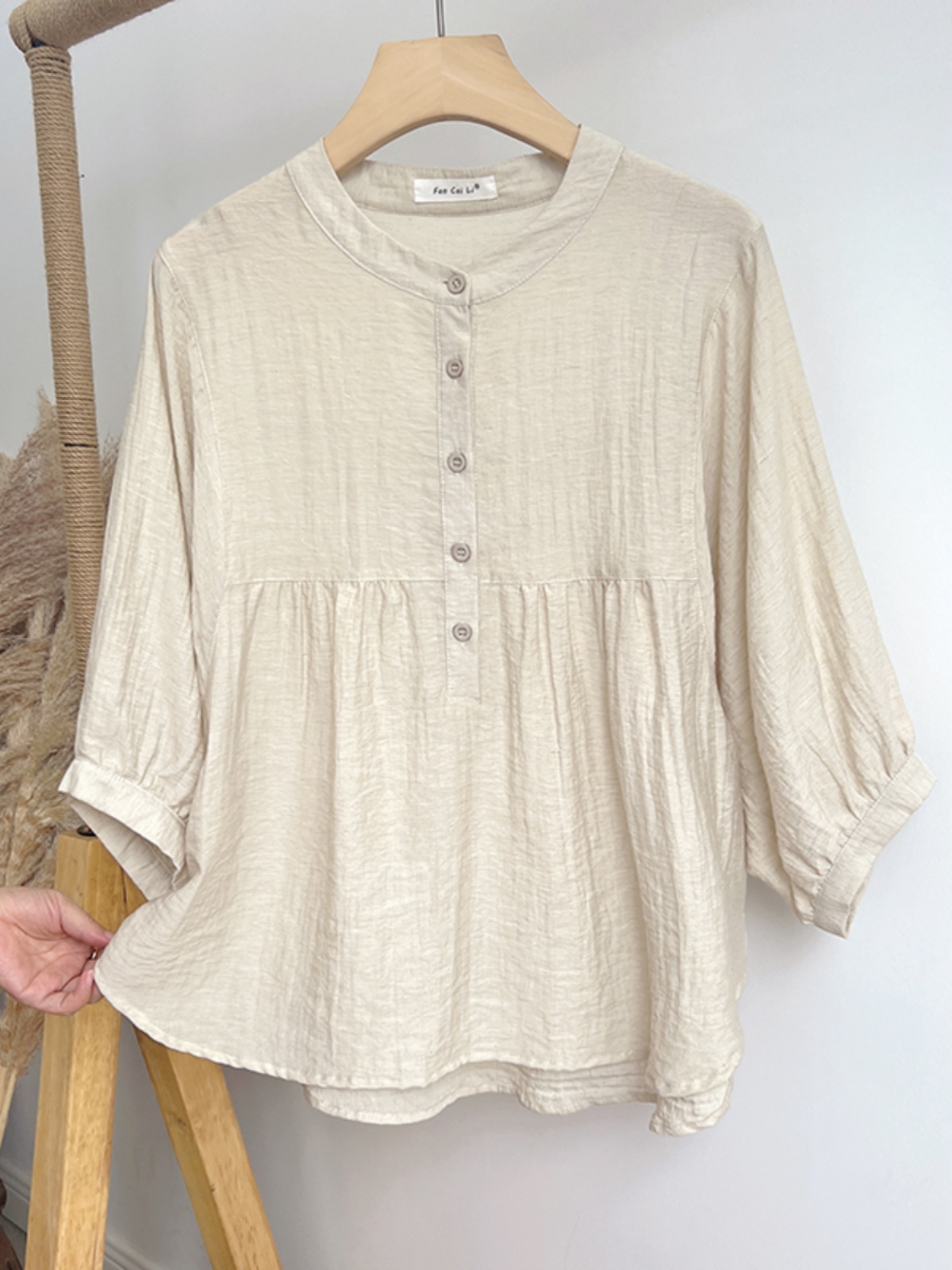 Summer Clothing In Japan - Letnie luźne cienkie koszule z okrągłym
