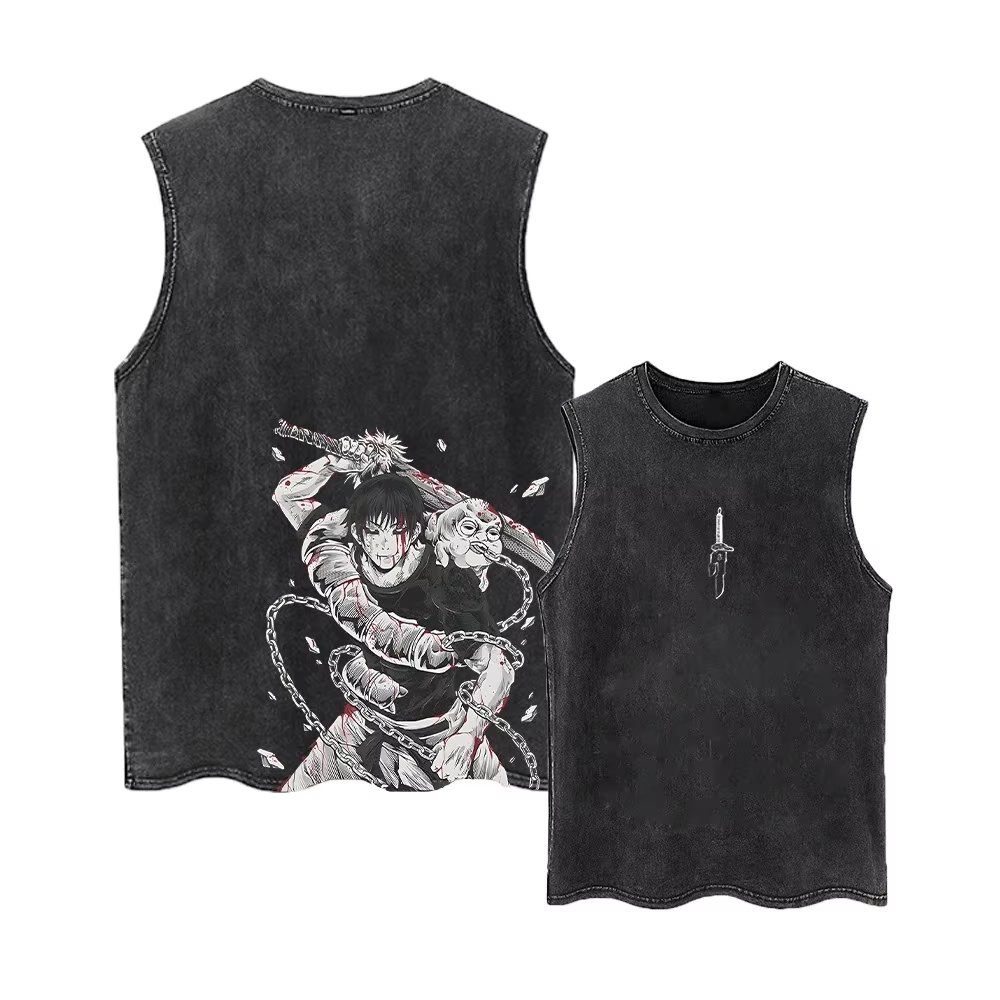 Summer Clothing In Japan - Koszulka bez rękawów Jujutsu Kaisen na