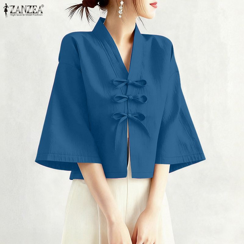 Damskie koszule vintage z deko – Tie Front Shirt recenzja i cena