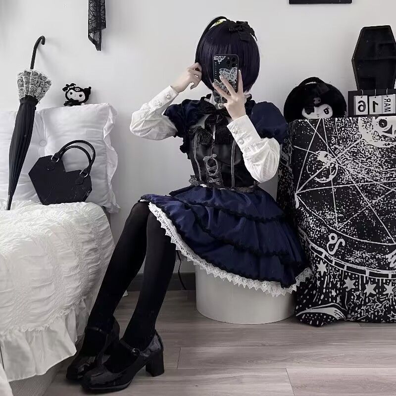 cosplay animacja sukienka ciem – Summer Clothing For 70 Year Old Woman recenzja i cena