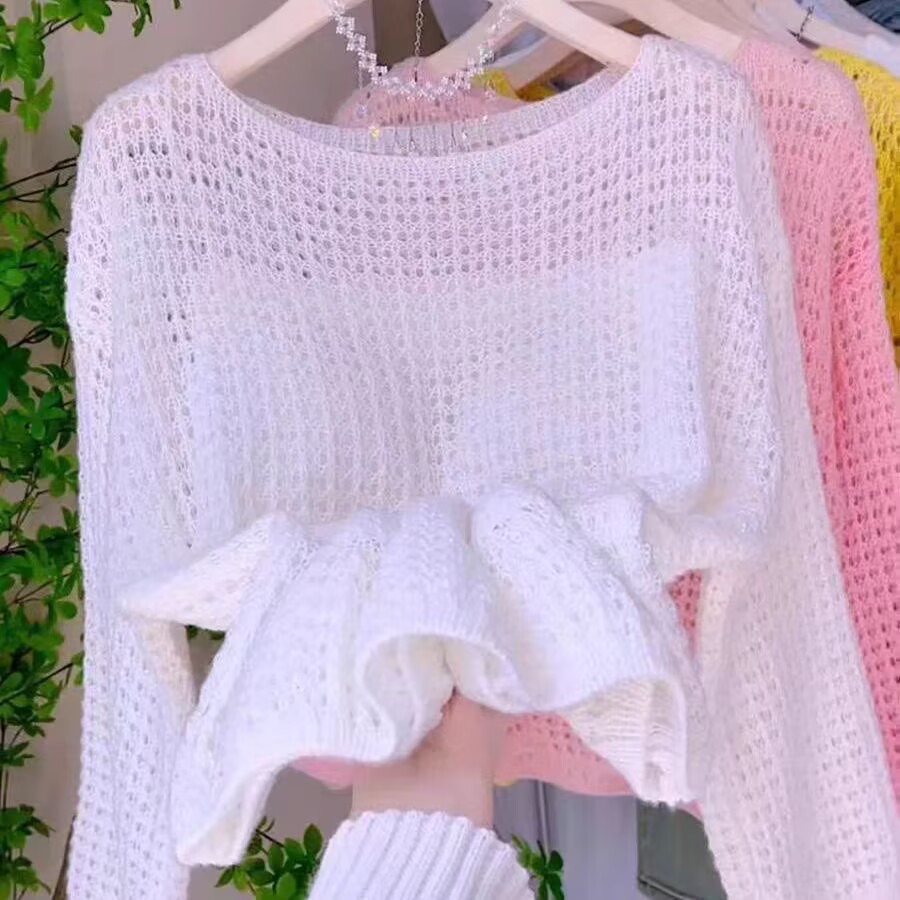 Damska luźna, cienka, dzianino – Summer Clothing Yarn recenzja i cena