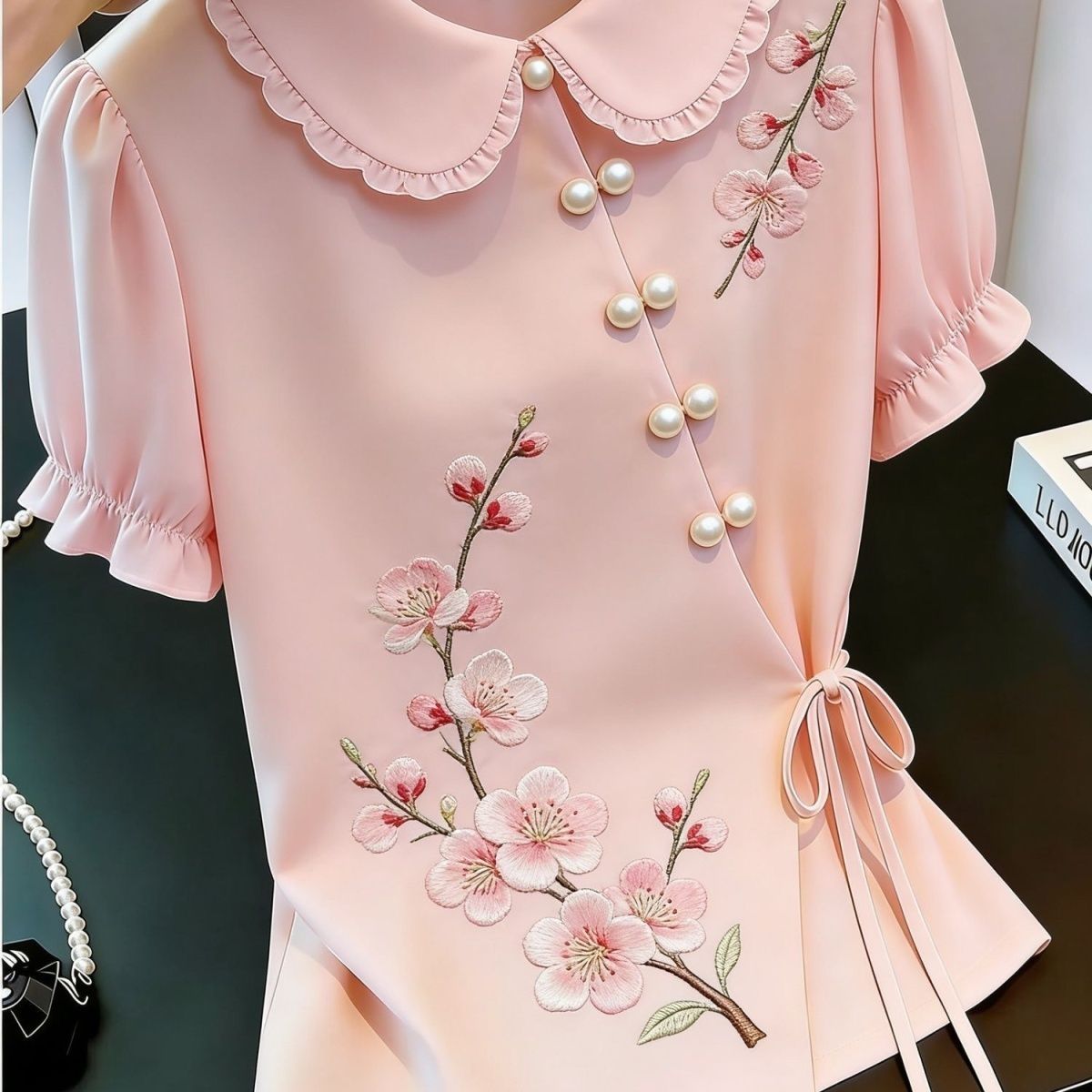 Koszula w stylu chińskim z haf – Tie Front Shirt recenzja i cena