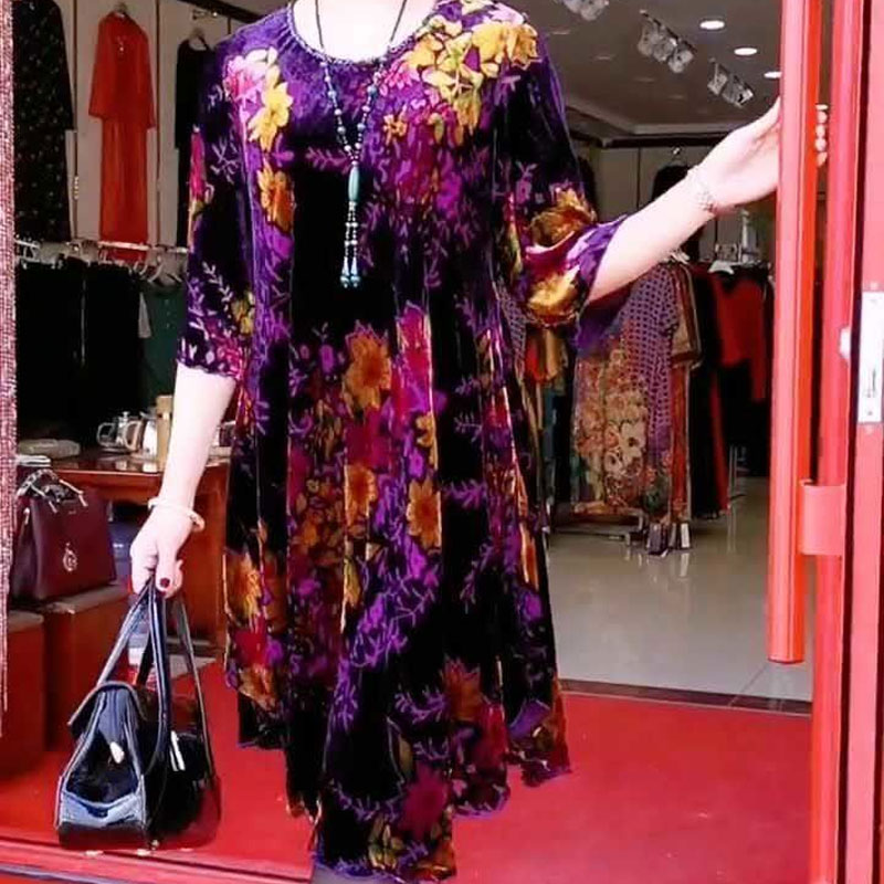 Vintage połamane kwiaty Midi s – Summer Clothing For 70 Year Old Woman recenzja i cena