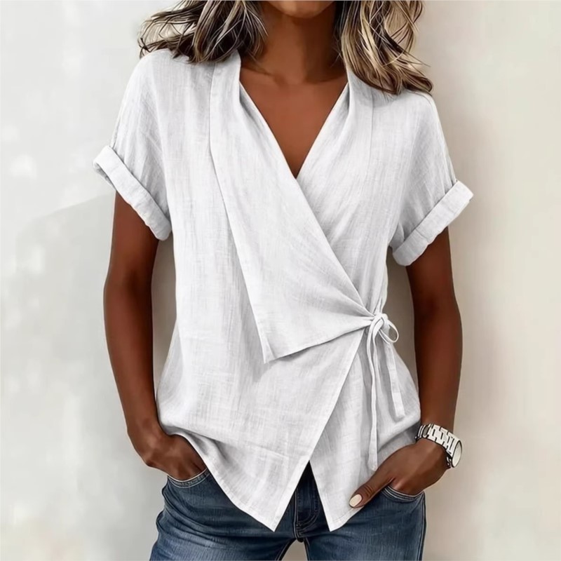 Nowe damskie bluzki na wiosnę  – Tie Front Shirt recenzja i cena