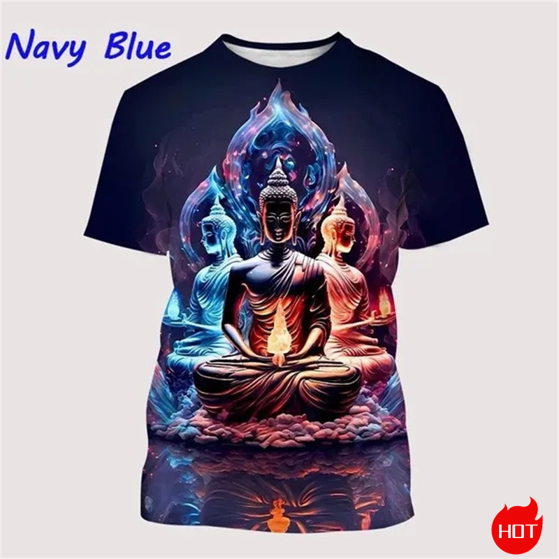 Harajuku 3D Print Buddha Shaky – Summer Clothing India recenzja i cena