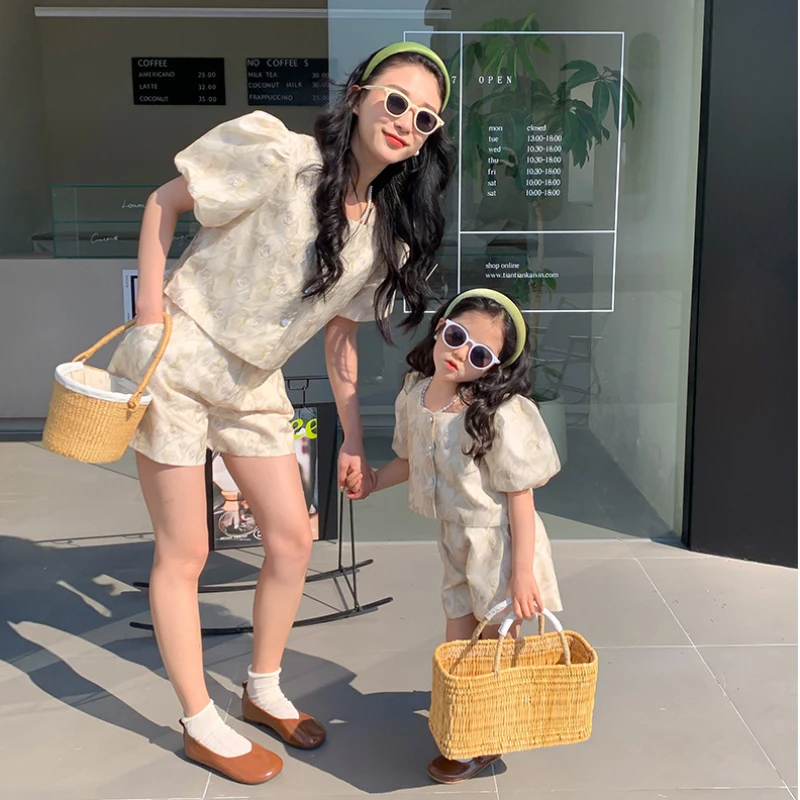 Mama i córka równe zestawy ubr – Summer Clothing Baby Girl recenzja i cena