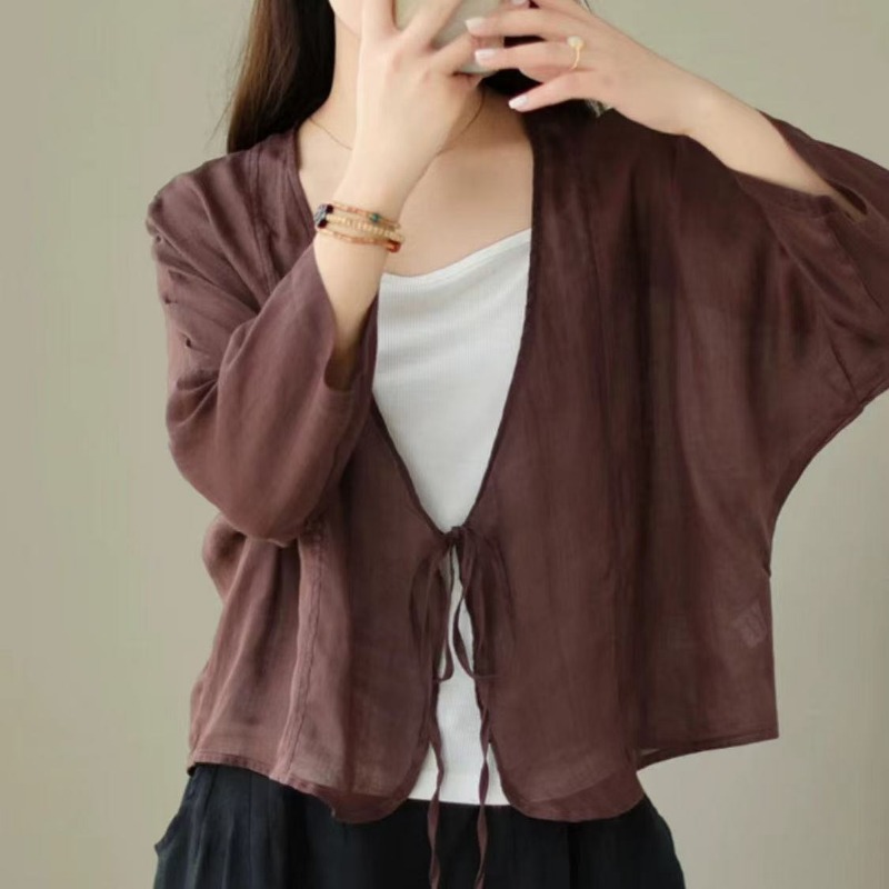 Damski, cienki kardigan w styl – Tie Front Shirt recenzja i cena