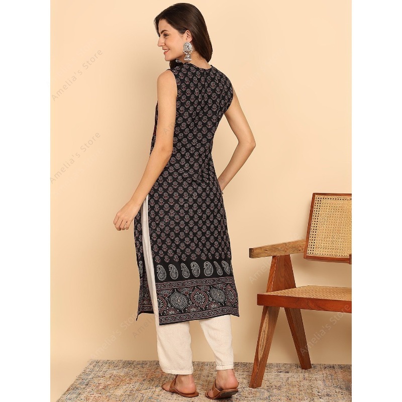 Damska czarno-zielona bawełnia – Summer Clothing India recenzja i cena