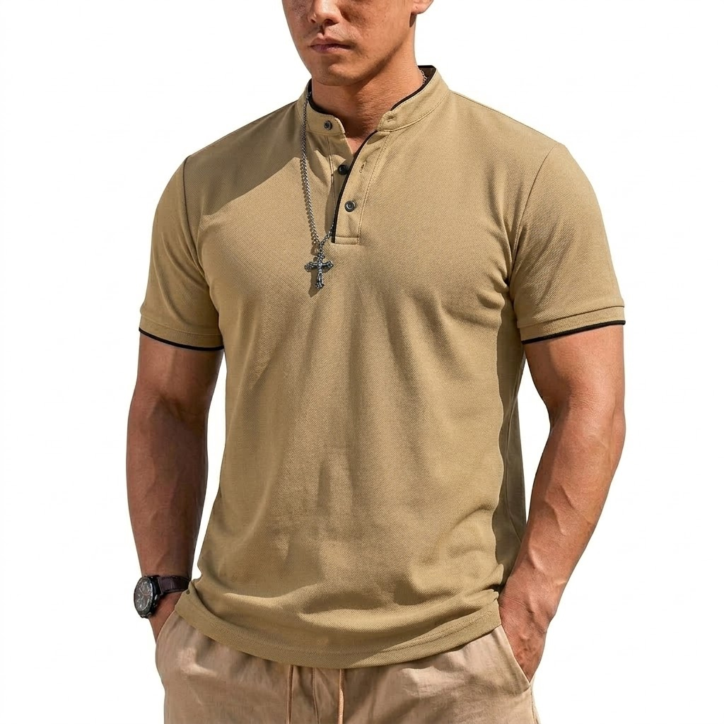 Letnia koszulka Henley z krótk – Summer Clothing Trend recenzja i cena