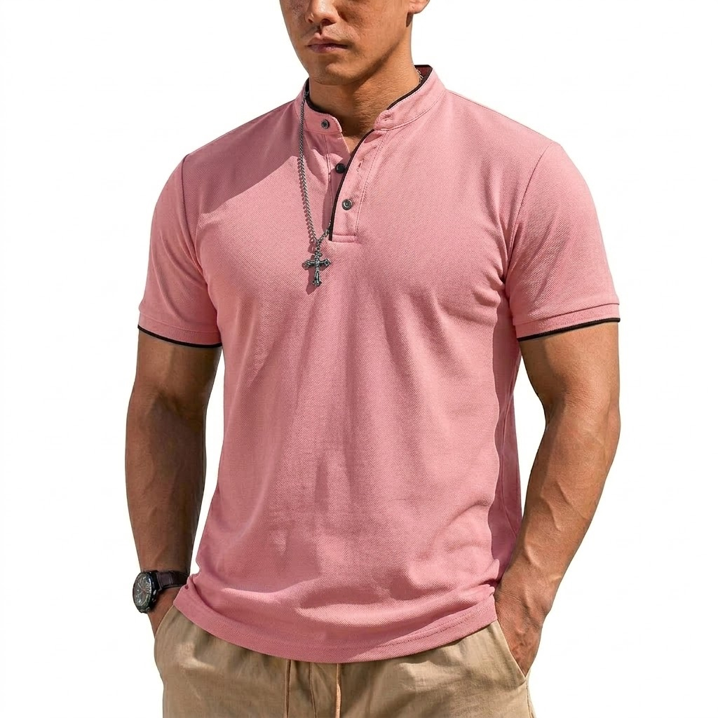 Letnia koszulka Henley z krótk – Summer Clothing Trend recenzja i cena