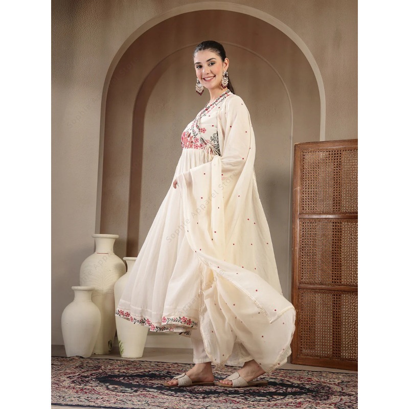 Biały bawełniany zestaw Anarka – Summer Clothing India recenzja i cena