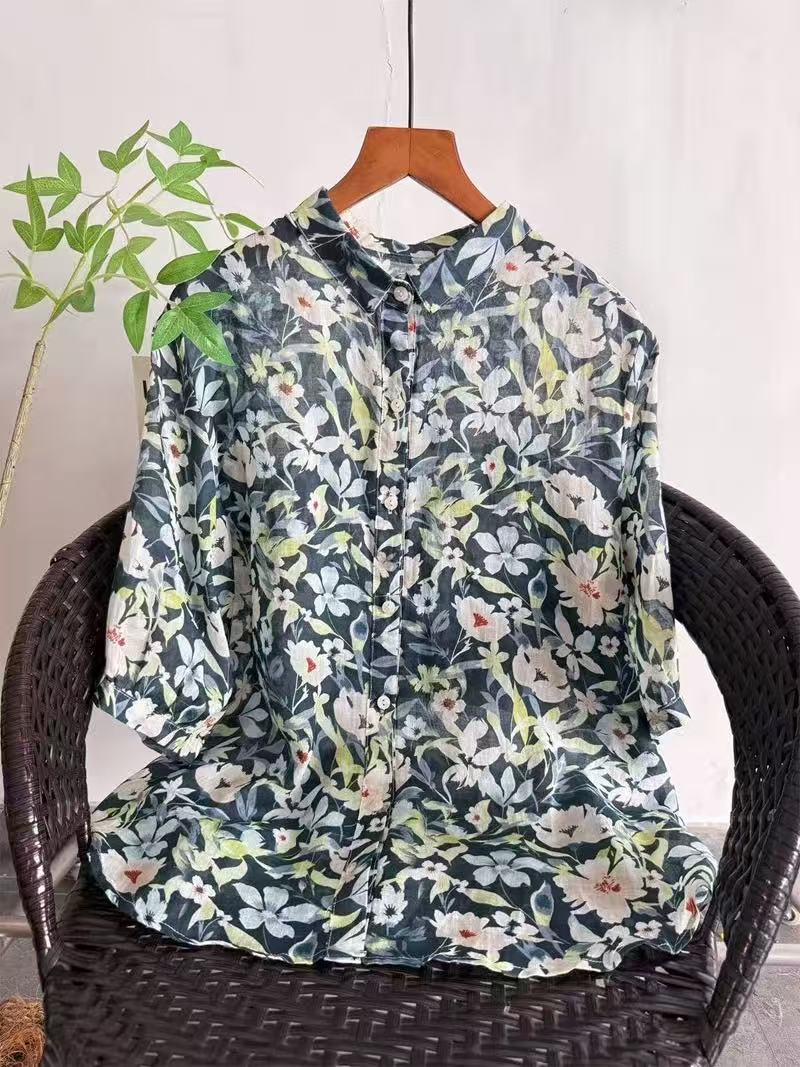 Koszula damska z czystej ramii – Summer Clothing In Japan recenzja i cena